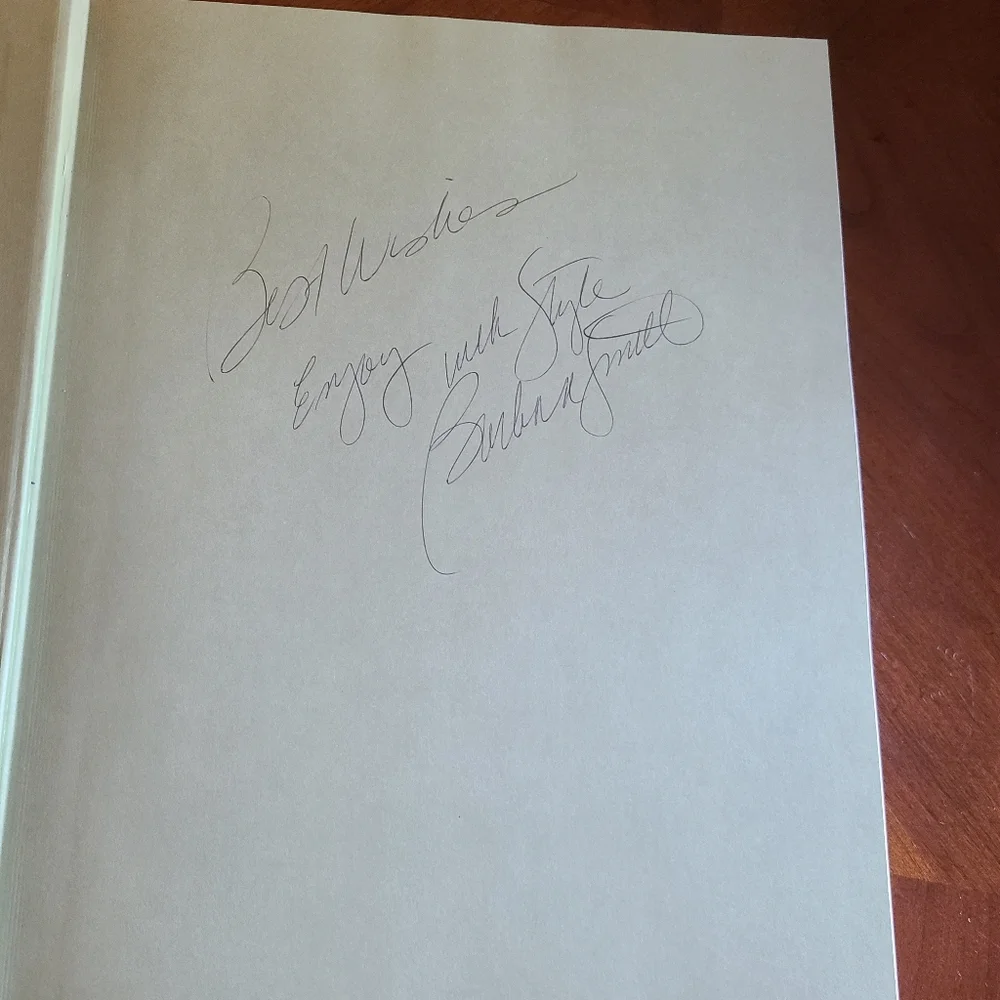 B. Smith's Entertaining and Cooking for Friends signed book